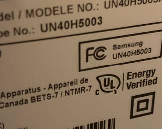 #37 Samsung UN40H5003 AF - w/remote $125.00