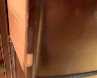 #44 Antique Buffet w/6 drawers & 2 Doors (chipped Mahogany) - 61x21x36 $175.00