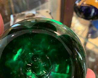 #29 Glass Paperweight w/Abraham Lincoln Head inside $40.00