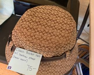 #51 Coach Bucket Hat w/leather Strap (never worn) $75.00