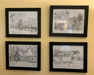 #46 Pen & Ink Prints of Local Huntsville Area by Sheryl T. Daniels - set of 4 $100.00