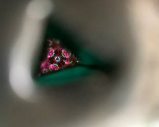 #100 Aqua Stained Glass Kaleidoscope $25.00