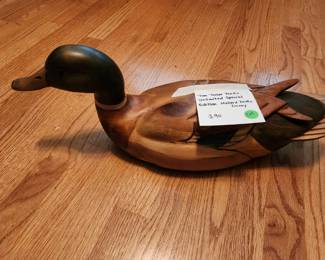 #304 "Hand Carved Wood Duck Decoy Special Edition Mallard Drake - Artist Tom Taber
Artist Tom Taber Special Edition Mallard Drake" $90.00