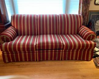 #6 Broyhill Sofa - Burgundy/Green/Cream - 90" Long $125.00
