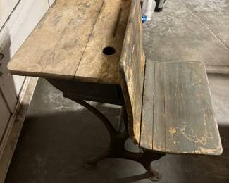 Antique school desk