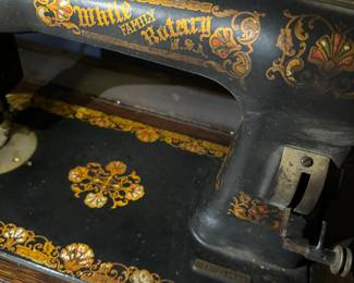 Antique White Family Rotary USA sewing machine