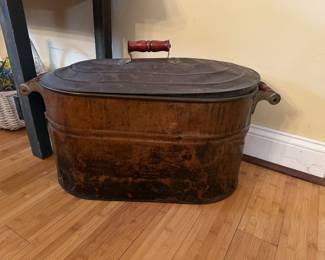 Antique copper tub