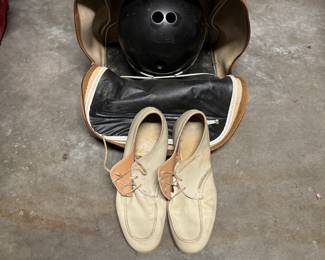 Men’s bowling ball and shoes