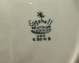 Eggshell Natuilus USA 156 piece china set