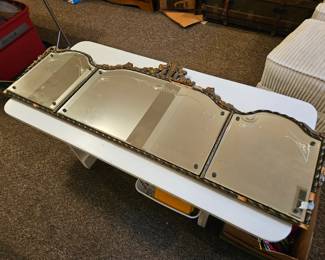 $50 Antique mirror, some trim pieces missing