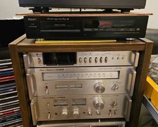 $25 ea.  Fisher Stereo components FM 7000, CA 7000, TR 7000, Studio Standard Turntable.  TEAC PD 495 CD player.   Sanyo  RD 5340 Stereo cassette deck