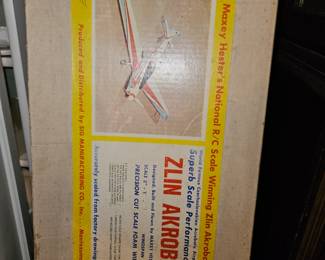 $90 NIB Zlin Akrobat Balsa R/C Airplane Kit 70"