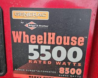 $300 Generac Wheel House Generator 5500/8500