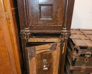 Friedrich Wiese antique safe and cabinet, has a key and works!  VERY VERY HEAVY
