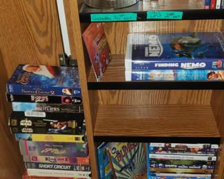 Blue Rays
DVDs 
VHS
