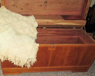 FOS fringed coverlet