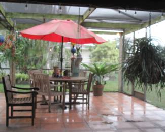 FOS view of patio fur niture and plants