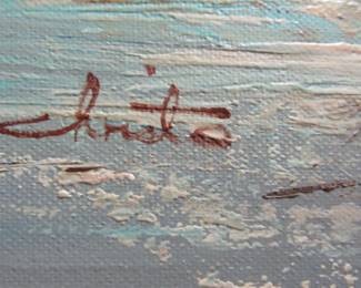 FOS signature on paiting