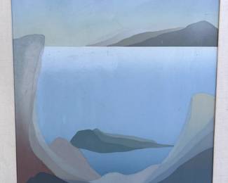 Antique signed gouache.