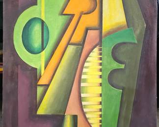 40" x 30" hard edge abstract.