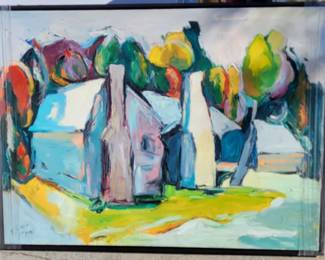 Eric Fiazi large oil on canvas.