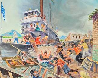 Eugene Clay 28" x 22" oil on canvasboard.