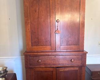 Many primitive & colonial antique pieces of furniture 