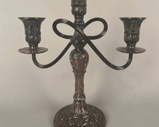 Wm. Rogers Silver Plate Triple Candelabra