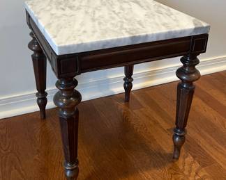 Vintage Marble Top Side Table
