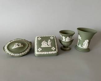Wedgewood Sage Jasperware Dresser Set