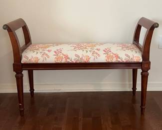 French Neo-classical style upholstered window bench