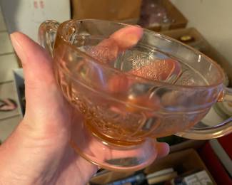 pink depression glass