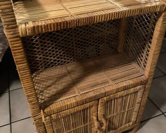 wicker entertainment cabinet, could be used for many things