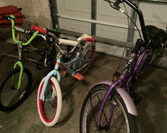 bikes, kid and adult