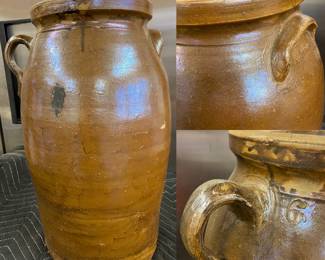 Vintage Stoneware Pottery Churn