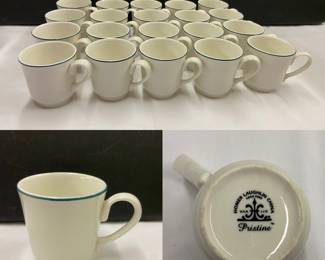 Vintage USA Homer Laughlin China Lead Free Pristine Pattern Coffee Cups-20 Available 