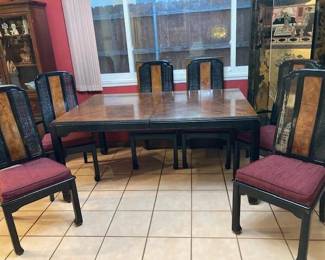 Dining Table with 6 Chairs and 2 leaves