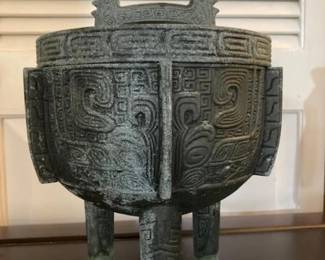 Vintage 1960s James Mont Style Aztec Ice Bucket