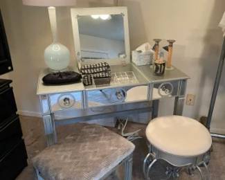 Dressing table and stools.  Stools sold separately.