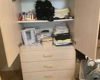 Matching high boy, inside view. 