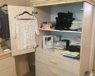 Matching high boy to dresses, headboard and night stands.  