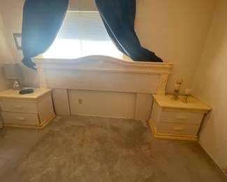King size headboard and night stands.  