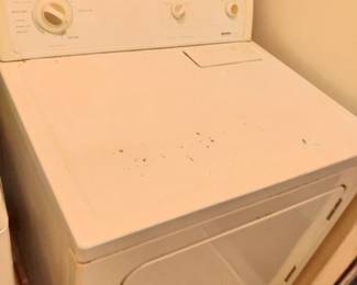 Older electric dryer.  Works good. Not the quietest machine in the universe.