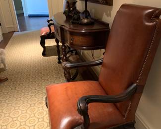 Carved walnut Console table