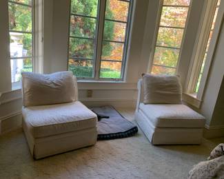 Pair of slipper chairs