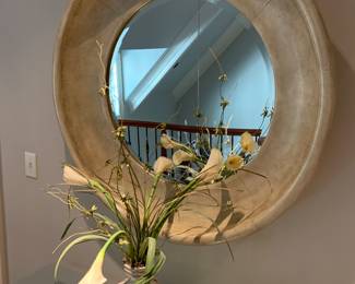Large Round Beveled mirror