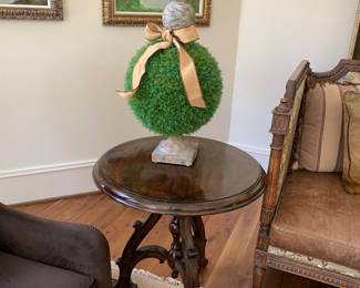 Round Mahogany Side Table