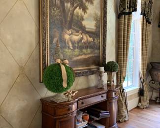 Beautiful Large Oil on Canvas Sheep