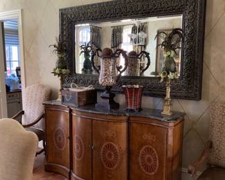 Century Furniture Co. Inlaid, Marble top Server