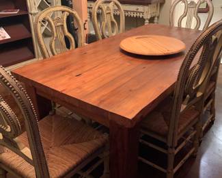 French Farmhouse table & 6 chairs